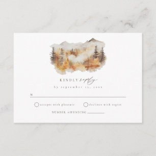 D'accompagnement Carte de boîtier RSVP pour le mariage d'automne en