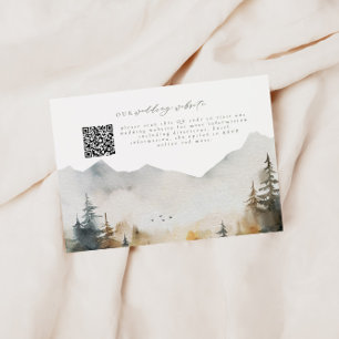 D'accompagnement Carte de boîtier RSVP pour mariage en montagne de 
