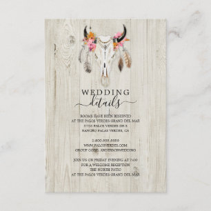 D'accompagnement Carte de boîtier Rustique Antler Light Wood Détail