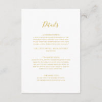 Carte de boîtier simple et élégante Gold Details
