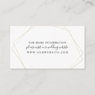 D'accompagnement Carte de boîtier simple Gold Geometry Frame info