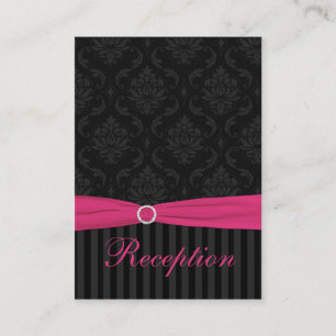 D'accompagnement Carte de boîtier triée rose, gris, noir damassé
