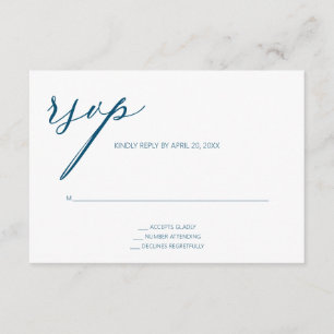 D'accompagnement Carte de boîtier Turquoise RSVP