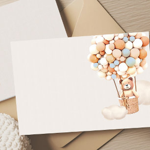 D'accompagnement Carte de boîtier vierge Brown Bear Balloons