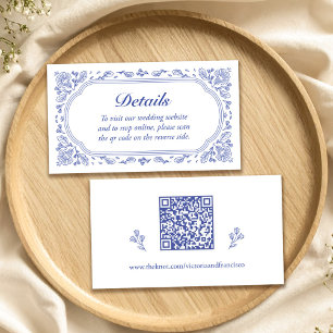 D'accompagnement Carte de boîtier vintage Romance Floral QR Code