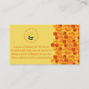 D'accompagnement Carte de carafe à thème Baby shower doux Bee
