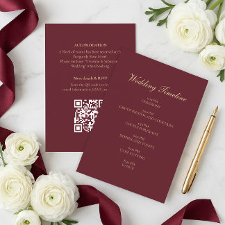 D'accompagnement Carte de chronologie de mariage minimaliste en écr