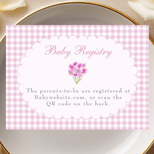 D'accompagnement Carte de code QR de registre de douche de bébé à c