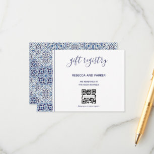 D'accompagnement Carte de code QR pour la liste de mariage avec des