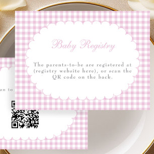 D'accompagnement Carte de code QR pour la liste de naissance de la