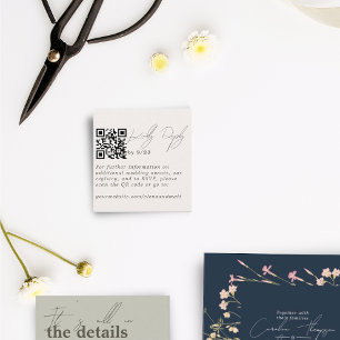 D'accompagnement Carte de code QR RSVP QR minimaliste moderne