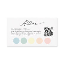 Carte de code vestimentaire de mariage éditable av