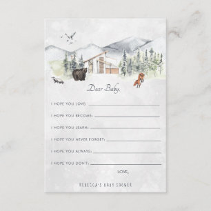 D'accompagnement Carte de conseil pour bébés Forêt de bois