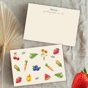 D'accompagnement Carte de conseils pour Baby Shower au Marché des P