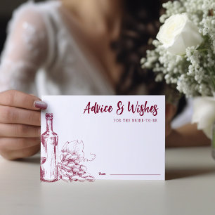 D'accompagnement Carte de conseils Vino Wine Dark Red
