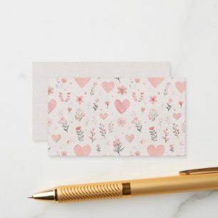 D'accompagnement Carte de décoration Hearts & Florals