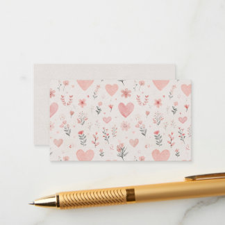 D'accompagnement Carte de décoration Hearts & Florals