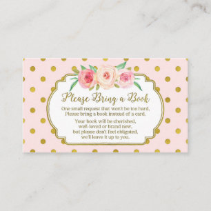 D'accompagnement Carte de demande de Baby shower de points d'or ros