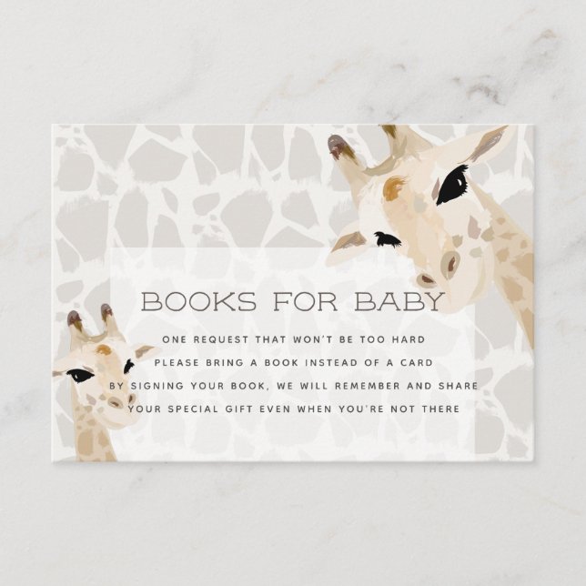 D'accompagnement Carte de demande de Baby shower Giraffe (Devant)