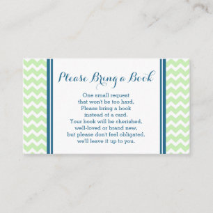 D'accompagnement Carte de demande de Baby shower Mint Blue Chevron