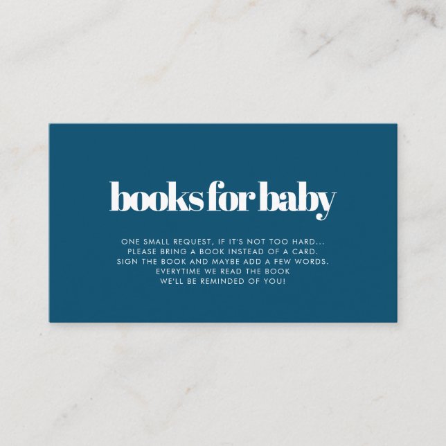 D'accompagnement Carte de demande de carnet de baby showers minimal (Devant)