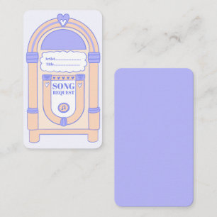 D'accompagnement Carte de demande de chanson pour boîte à musique d