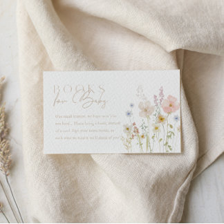 D'accompagnement Carte de demande de livre de bébé pour Baby Shower