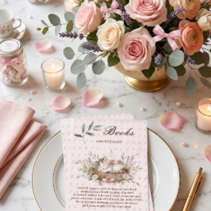 D'accompagnement Carte de demande de livre pour Baby Shower Fille K