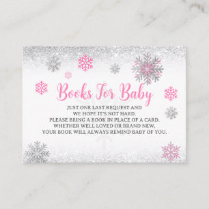 D'accompagnement Carte de demande de livre pour Baby Shower Rose et