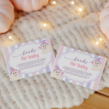 Carte de demande de livres Pastel Ghost pour bébé