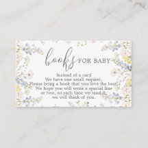 Carte de demande de livres pour bébé Baby in Bloom