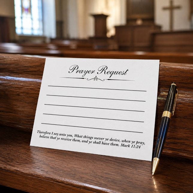 D'accompagnement Carte de demande de prière élégante KJV (Créateur téléchargé)