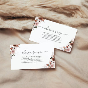 D'accompagnement Carte de demande de recette de fleurs en soie