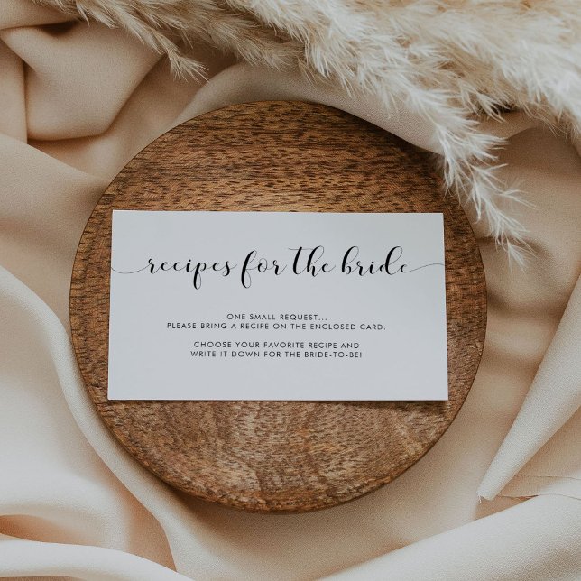 D'accompagnement Carte de demande de recette élégante noir et blanc (Créateur téléchargé)