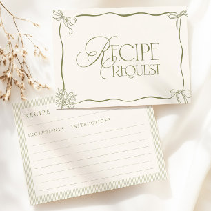 D'accompagnement Carte de demande de recette florale dessinée à la