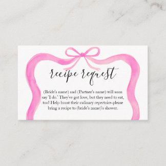 D'accompagnement Carte de demande de recette pour la fête prénuptia