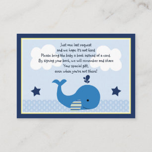 D'accompagnement Carte de demande de réservation Blue Whale