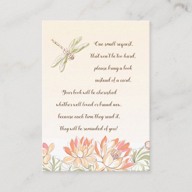 D'accompagnement Carte de demande de réservation de Lotus Flower an (Devant)