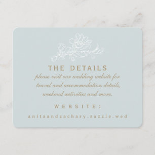 D'accompagnement Carte de détail Cascade de Tulipes Bleu Clair