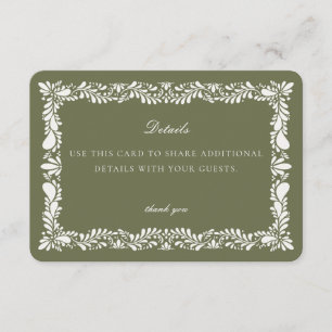 D'accompagnement Carte de détail d'invitation en carreau de Talaver