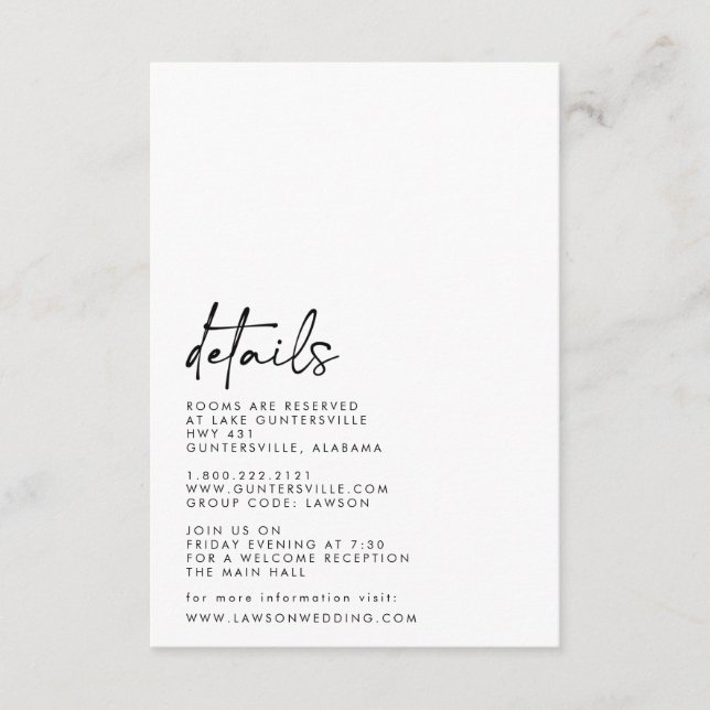 D'accompagnement Carte de détails (Devant)