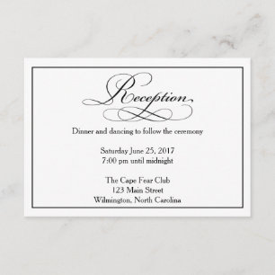 D'accompagnement Carte de détails de la réception de mariage