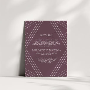 D'accompagnement Carte de détails de l'Empire Mariage Eggplant