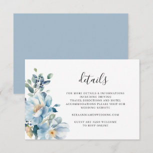 D'accompagnement Carte de détails de mariage à la peinture à l'eau