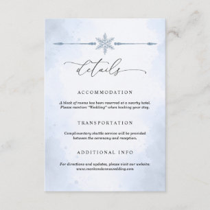 D'accompagnement Carte de détails de mariage au bouleau gelé