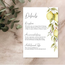 Carte de détails de mariage au verger d'oliviers