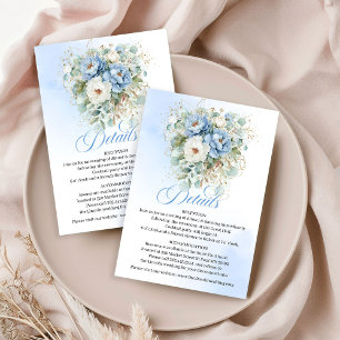 D'accompagnement Carte de détails de mariage aux pivoines blanches 