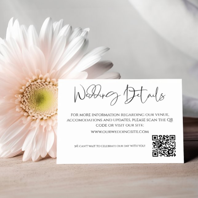 D'accompagnement Carte de détails de mariage avec code QR (Créateur téléchargé)
