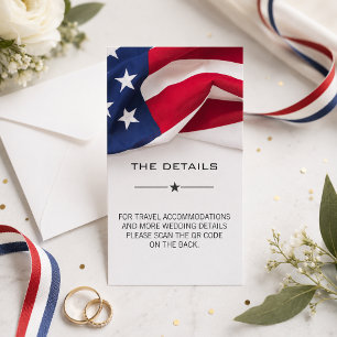 D'accompagnement Carte de détails de mariage avec drapeau américain