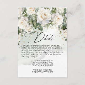 D'accompagnement Carte de détails de mariage Chantilly Lace 